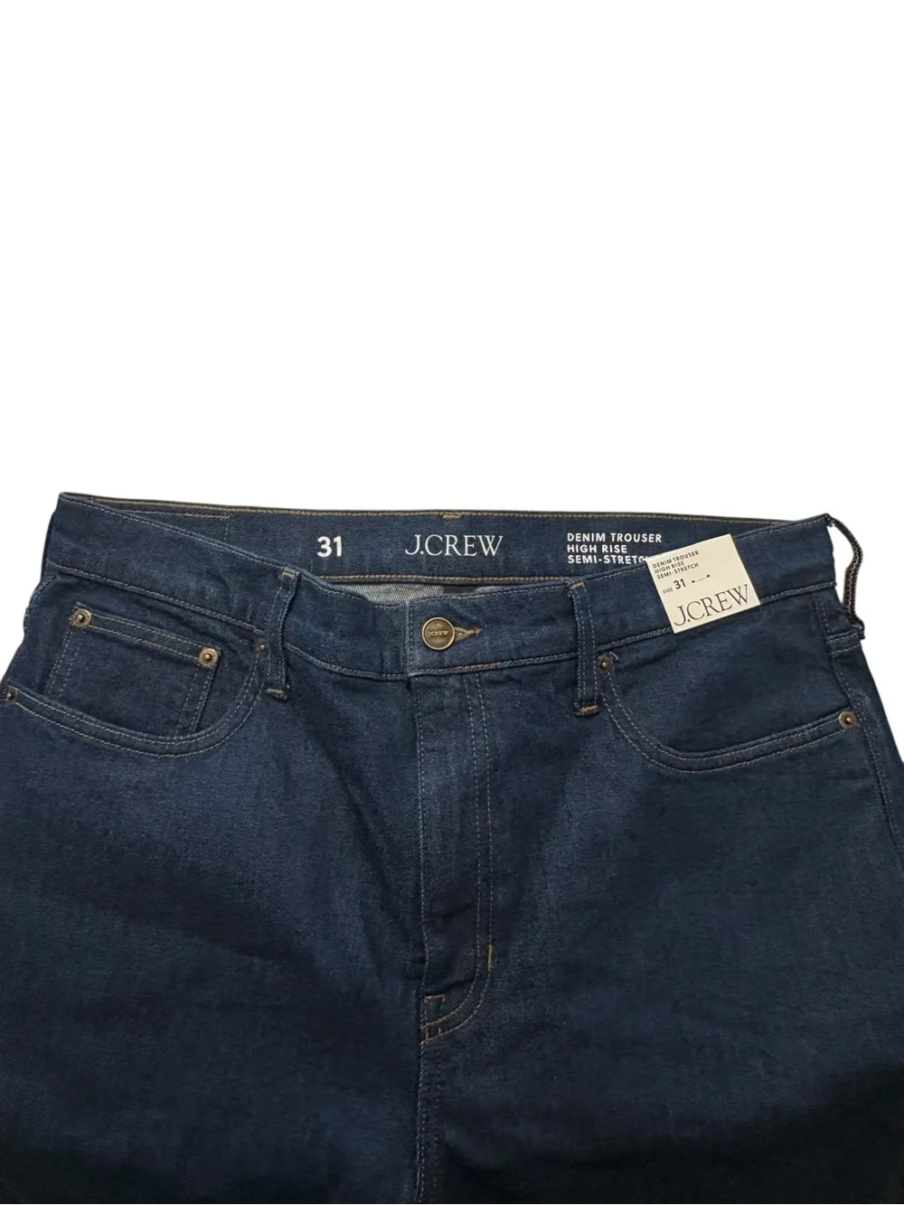 J. Crew Denim Trouser Jeans Size 31 Dark Wash Business Casual Going Out NWT
